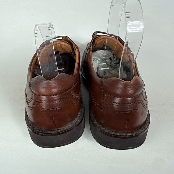 Ecco Seattle Oxford Shoes Men\'s 9.5 Brown Leather Lace-Up Classic Formal main image 4